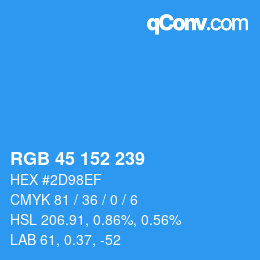 Color code: RGB 45 152 239 | qconv.com