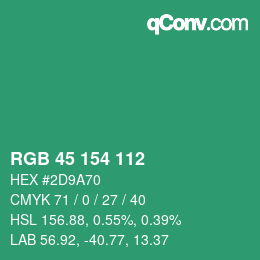 Color code: RGB 45 154 112 | qconv.com