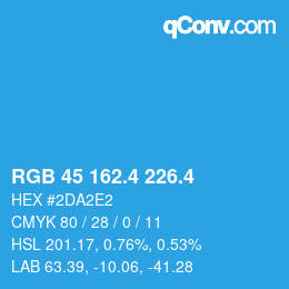カラーコード: RGB 45 162.4 226.4 | qconv.com