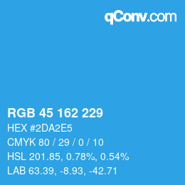 Color code: RGB 45 162 229 | qconv.com