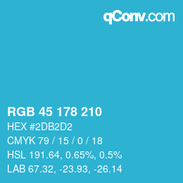 Color code: RGB 45 178 210 | qconv.com
