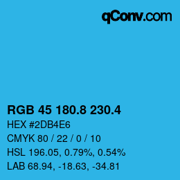 カラーコード: RGB 45 180.8 230.4 | qconv.com