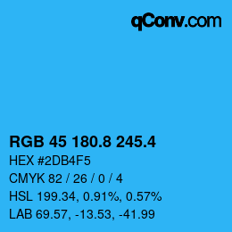 カラーコード: RGB 45 180.8 245.4 | qconv.com