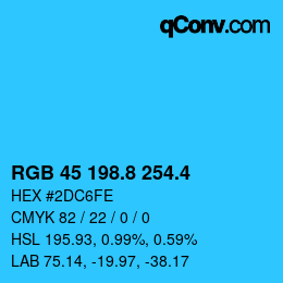 カラーコード: RGB 45 198.8 254.4 | qconv.com