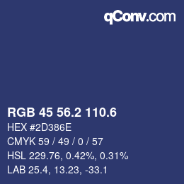 カラーコード: RGB 45 56.2 110.6 | qconv.com