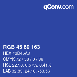 Código de color: RGB 45 69 163 | qconv.com
