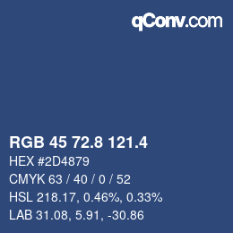 カラーコード: RGB 45 72.8 121.4 | qconv.com