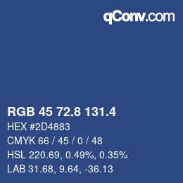 カラーコード: RGB 45 72.8 131.4 | qconv.com