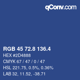 カラーコード: RGB 45 72.8 136.4 | qconv.com