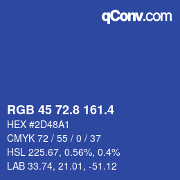 カラーコード: RGB 45 72.8 161.4 | qconv.com