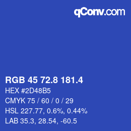 カラーコード: RGB 45 72.8 181.4 | qconv.com