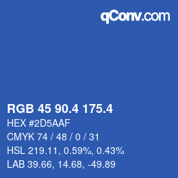 カラーコード: RGB 45 90.4 175.4 | qconv.com