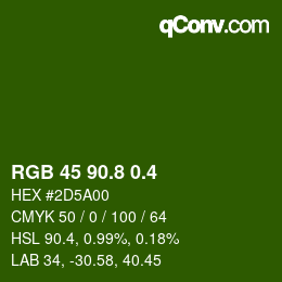 カラーコード: RGB 45 90.8 0.4 | qconv.com