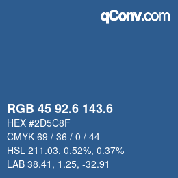 カラーコード: RGB 45 92.6 143.6 | qconv.com