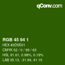 Color code: RGB 45 94 1 | qconv.com