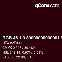 Color code: RGB 46.1 0.80000000000001 9 | qconv.com