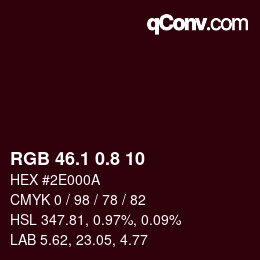 Color code: RGB 46.1 0.8 10 | qconv.com