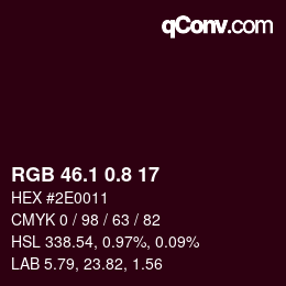 Color code: RGB 46.1 0.8 17 | qconv.com
