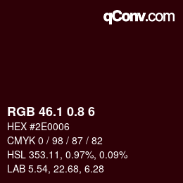 Color code: RGB 46.1 0.8 6 | qconv.com