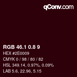 Color code: RGB 46.1 0.8 9 | qconv.com
