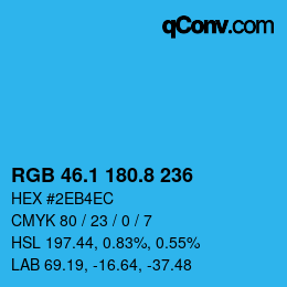 Color code: RGB 46.1 180.8 236 | qconv.com