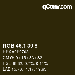 カラーコード: RGB 46.1 39 8 | qconv.com