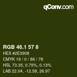 カラーコード: RGB 46.1 57 8 | qconv.com