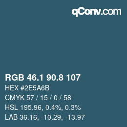 Color code: RGB 46.1 90.8 107 | qconv.com