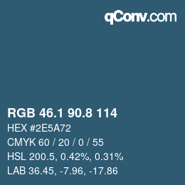 Color code: RGB 46.1 90.8 114 | qconv.com