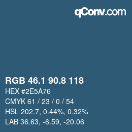 Color code: RGB 46.1 90.8 118 | qconv.com