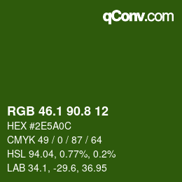 カラーコード: RGB 46.1 90.8 12 | qconv.com