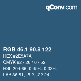 Color code: RGB 46.1 90.8 122 | qconv.com