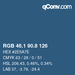 Color code: RGB 46.1 90.8 126 | qconv.com