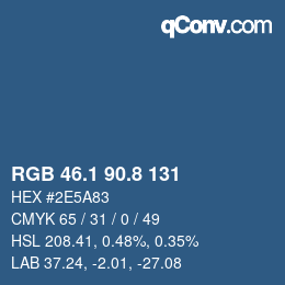 Color code: RGB 46.1 90.8 131 | qconv.com