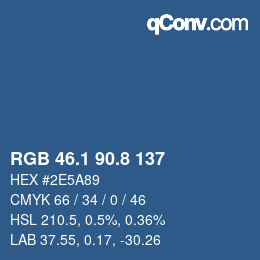 Color code: RGB 46.1 90.8 137 | qconv.com