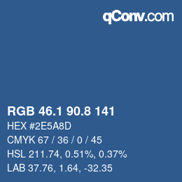 Color code: RGB 46.1 90.8 141 | qconv.com