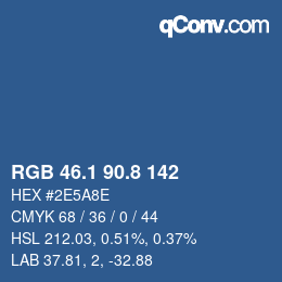 Color code: RGB 46.1 90.8 142 | qconv.com