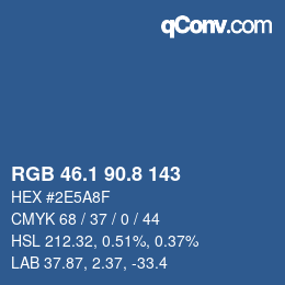 Color code: RGB 46.1 90.8 143 | qconv.com