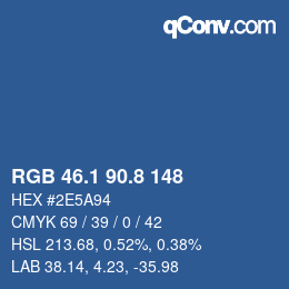 Color code: RGB 46.1 90.8 148 | qconv.com
