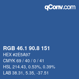 Color code: RGB 46.1 90.8 151 | qconv.com
