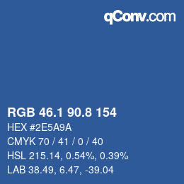 Color code: RGB 46.1 90.8 154 | qconv.com