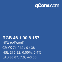 Color code: RGB 46.1 90.8 157 | qconv.com