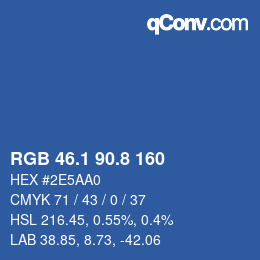 Color code: RGB 46.1 90.8 160 | qconv.com