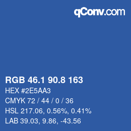 カラーコード: RGB 46.1 90.8 163 | qconv.com