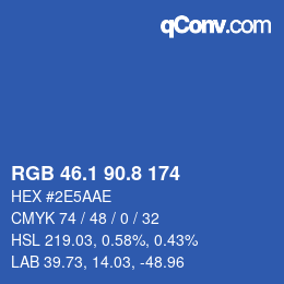 Color code: RGB 46.1 90.8 174 | qconv.com