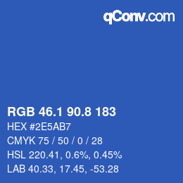 カラーコード: RGB 46.1 90.8 183 | qconv.com