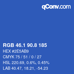 カラーコード: RGB 46.1 90.8 185 | qconv.com