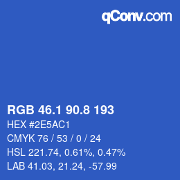 Color code: RGB 46.1 90.8 193 | qconv.com