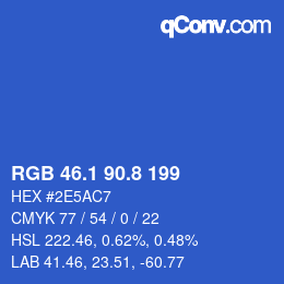 Color code: RGB 46.1 90.8 199 | qconv.com