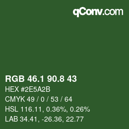Color code: RGB 46.1 90.8 43 | qconv.com